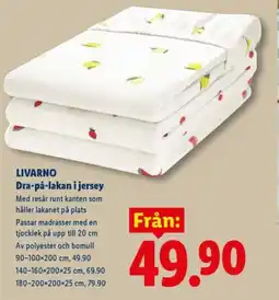 Lidl LIVARNO Dra-på-lakan i jersey erbjuda