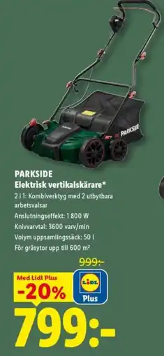 Lidl PARKSIDE Elektrisk vertikalskärare erbjuda