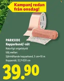 Lidl PARKSIDE Kopparband/-nät erbjuda
