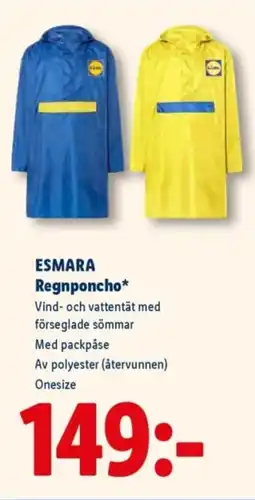 Lidl ESMARA Regnponcho erbjuda