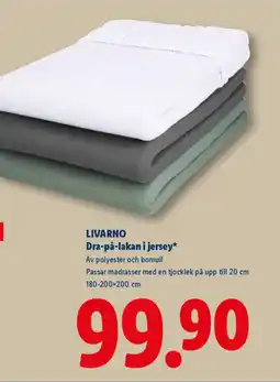 Lidl LIVARNO Dra-på-lakan i jersey erbjuda