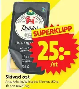 ICA Supermarket Skivad ost erbjuda