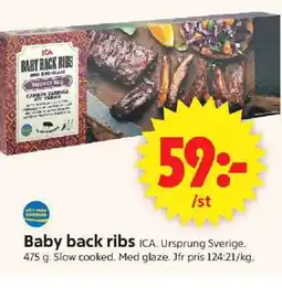 ICA Supermarket Baby back ribs erbjuda