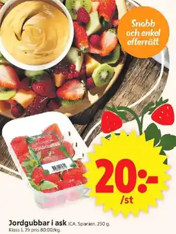 ICA Supermarket Jordgubbar i ask erbjuda