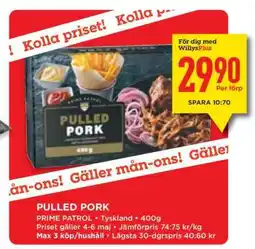 Willys PULLED PORK erbjuda