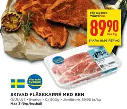 Willys Skivad Fläskkarré med ben erbjuda