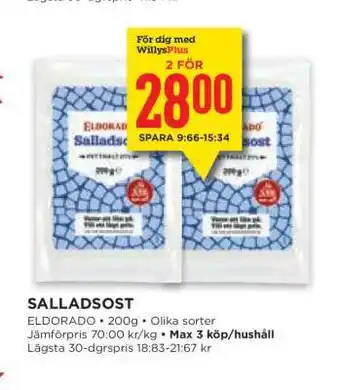 Willys Salladsost erbjuda