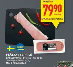 Willys FLÄSKYTTERFILÉ erbjuda
