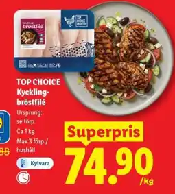 Lidl Top choice Kycklingbröstfilé erbjuda
