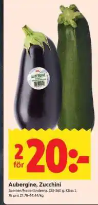 ICA Supermarket Aubergine, Zucchini erbjuda