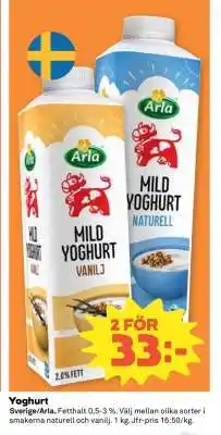 Coop Yoghurt erbjuda