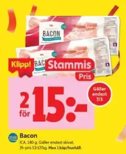 ICA Supermarket BACON erbjuda