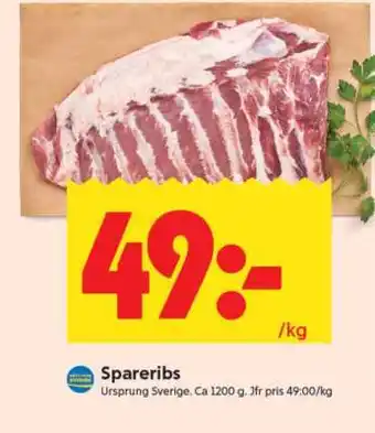 ICA Supermarket Spareribs erbjuda