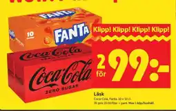 ICA Supermarket Läsk Coca-Cola, Fanta erbjuda