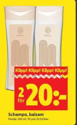 ICA Supermarket SCHAMPO, BALSAM erbjuda