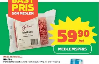 Coop Nötfärs erbjuda