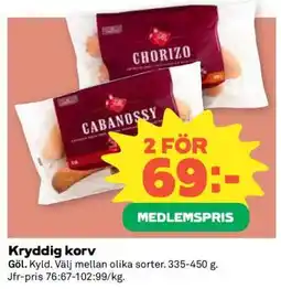 Coop Kryddig Korv erbjuda