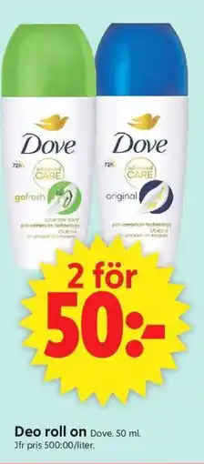 ICA Supermarket Dove Deo roll on erbjuda