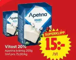 Nya Pulsen Apetina Vitost 20% erbjuda