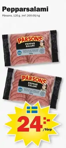 Pekås Pärsons Pepparsalami erbjuda