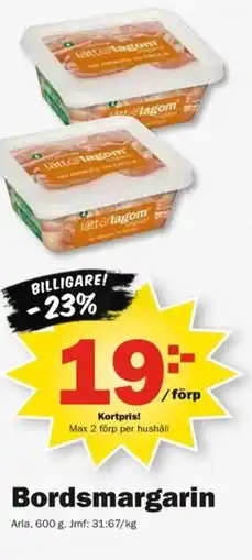 Pekås Arla Bordsmargarin erbjuda