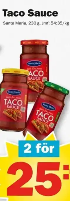 Pekås Santa Maria Taco Sauce erbjuda