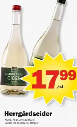 Pekås Kiviks Herrgårdscider erbjuda