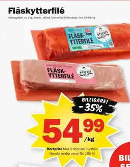 Pekås Fläskytterfilé erbjuda