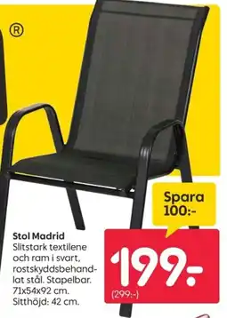 Rusta Stol Madrid erbjuda