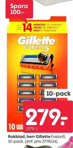 Rusta Gillette Rakblad, herr erbjuda