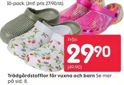 Rusta Trädgårdstofflor för vuxna och barn erbjuda