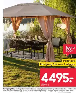 Rusta Paviljong Mau erbjuda