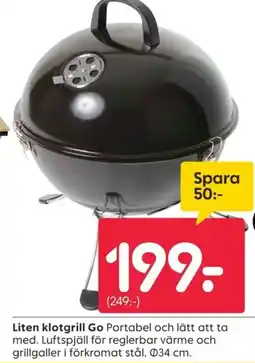 Rusta Liten klotgrill Go erbjuda