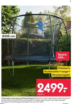 Rusta Studsmatta med stege och förankringsset erbjuda