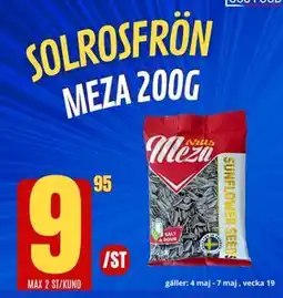 Lucu Food SOLROSFRÖN MEZA 200G erbjuda