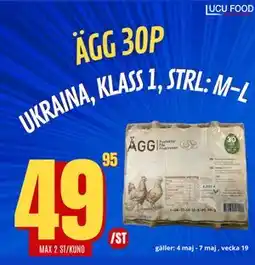 Lucu Food ÄGG 30P erbjuda