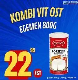 Lucu Food KOMBI VIT OST erbjuda
