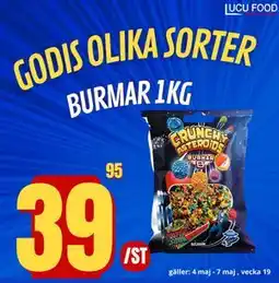 Lucu Food GODIS OLIKA SORTER erbjuda