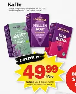 Pekås Kaffe, Medlemspris erbjuda