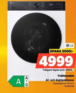 Power Lg tvättmaskin al- och ångfunktioner erbjuda