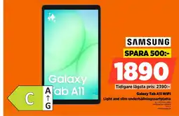 Power Samsung galaxy tab a11 wifi light and slim underhållningssurfplatta erbjuda