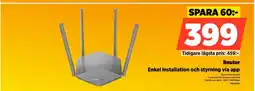 Power Router enkel installation och styrning via app erbjuda