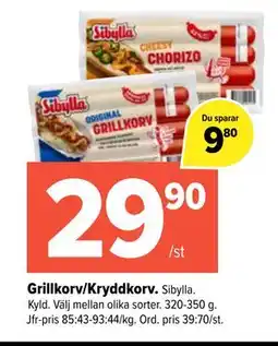 Coop Extra Grillkorv/Kryddkorv erbjuda