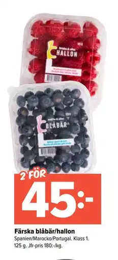 Coop Extra Färska blåbär/hallon erbjuda