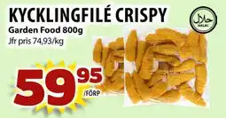 Matvärlden Tensta GARDEN FOOD Kycklingfilé crispy erbjuda