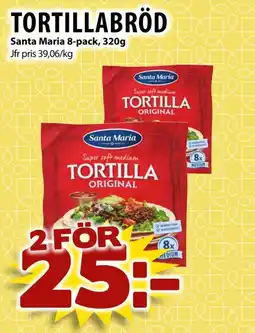 Matvärlden Tensta SANTA MARIA Tortillabröd erbjuda