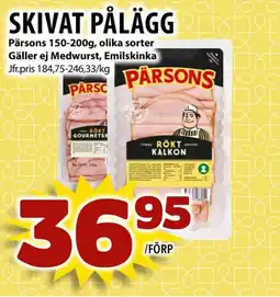 Matvärlden Tensta PÄRSONS Skivat pålägg erbjuda