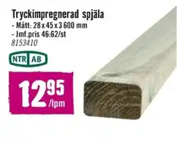 Hornbach Tryckimpregnerad spjäla erbjuda