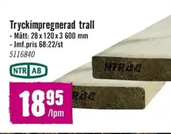 Tryckimpregnerad trall
