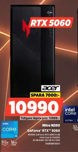 Power Acer Nitro n200 geforce rtx™ 5060 erbjuda